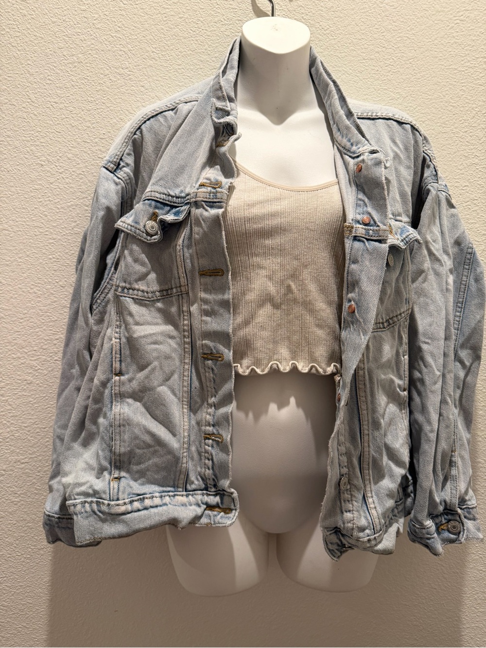 Old Navy Light Wash Oversized Denim Jacket